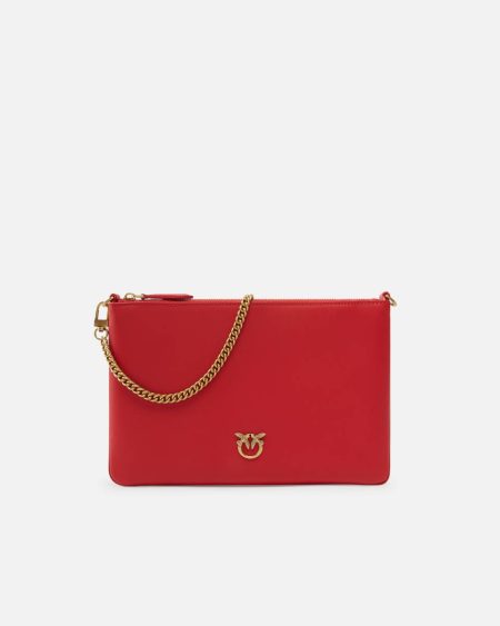 Classic Flat Love Bag Simply Crossbody Bags Red-Antique Gold Pinko