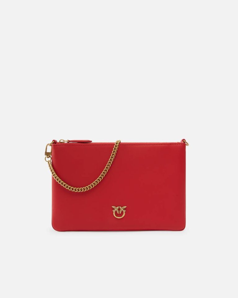 Classic Flat Love Bag Simply Crossbody Bags Red-Antique Gold Pinko