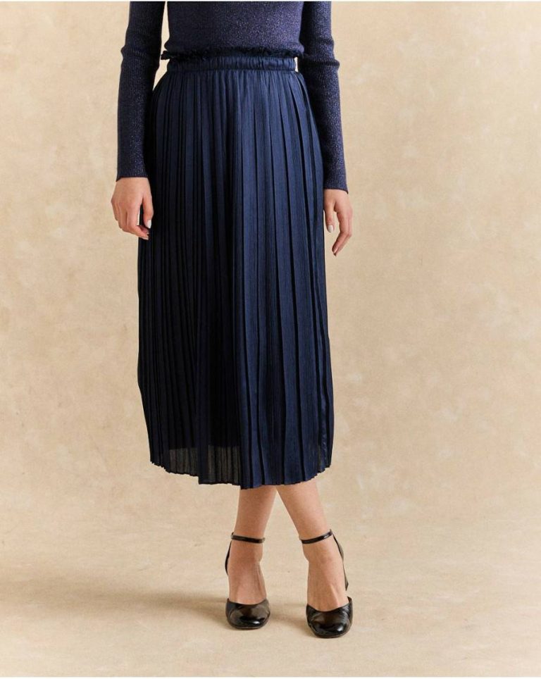 Cobalt Blue Antonia Pleated Skirt Bottoms Polín Et Moi Women - Image 2