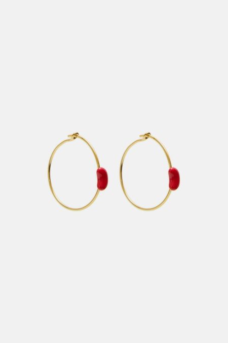 Confetti Hoop Earring Earrings Women Purificacion Garci Red