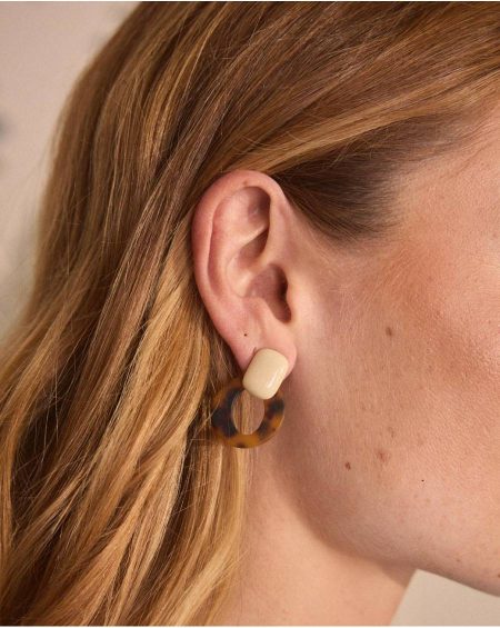 Cream Women Polín Et Moi Esence Print Earring Jewelry