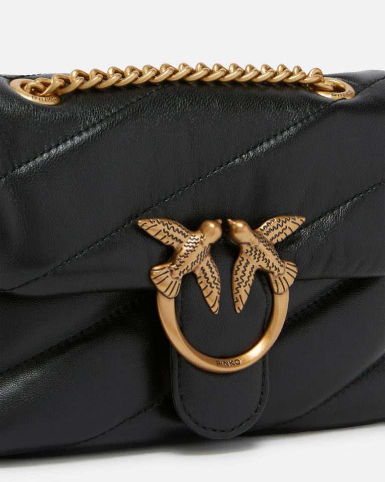 Crossbody Bags Baby Love Bag Puff Maxi Quilt Black-Antique Gold Pinko - Image 3