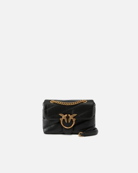 Crossbody Bags Baby Love Bag Puff Maxi Quilt Black-Antique Gold Pinko