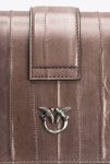 Crossbody Bags Beige - Iron-Old Silver Pinko Galleria Mini Love Bag One In Eel Skin - Image 4