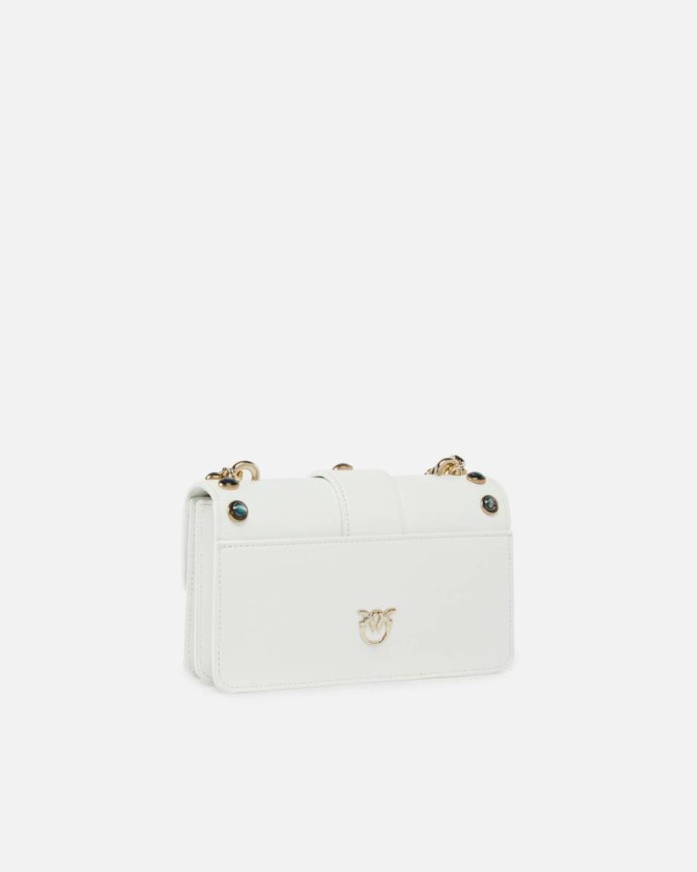 Crossbody Bags Love Bag Crossbody Bag With Mother-Of-Pearl Studs Faded Sand Beige-Light Gold Pinko - Image 2