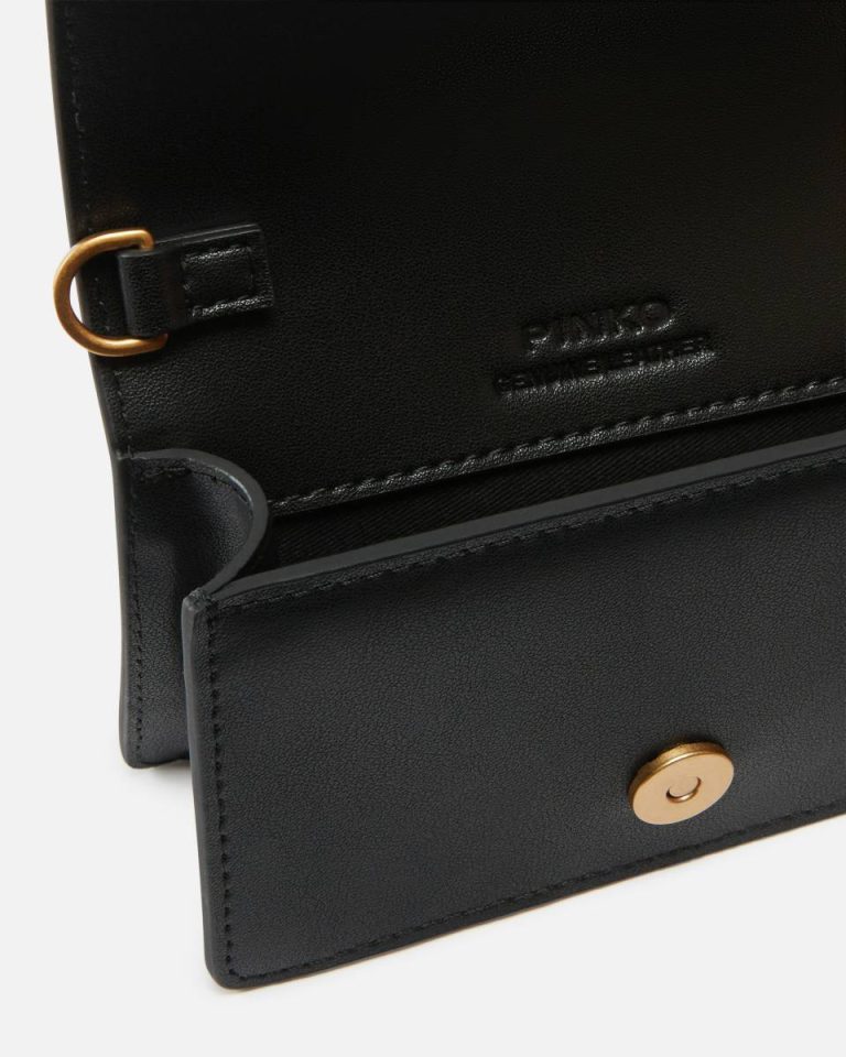 Crossbody Bags Micro Love Bag One Simply Black-Antique Gold Pinko - Image 4