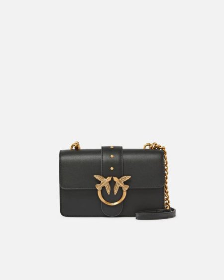 Crossbody Bags Pinko Black-Antique Gold Mini Love Bag One Simply