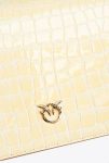 Crossbody Bags Pinko Galleria Classic Love Bag Click In Shiny Two-Tone Crocodile-Print Leather Hay-Light Gold - Image 4