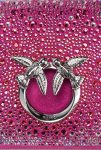 Crossbody Bags Pinko Galleria Full-Rhinestone Mini Love Bag Click Fuchsia Pink-Shiny Nickel - Image 4