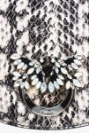 Crossbody Bags Pinko Galleria Mini Love Bag Click Round In Reptile-Print Leather White/Black-Light Gold - Image 4