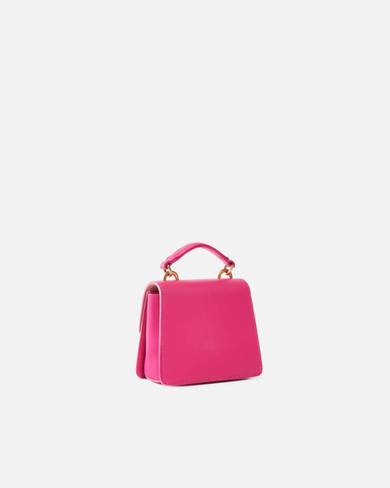 Crossbody Bags Pinko Micro Love Bag One Top Handle Light Pinko Pink-Antique Gold - Image 2