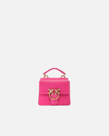 Crossbody Bags Pinko Micro Love Bag One Top Handle Light Pinko Pink-Antique Gold