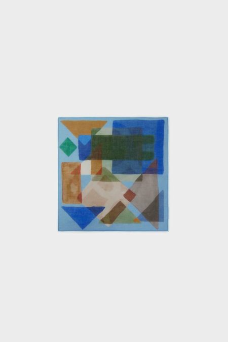 Cubaloo Pocket Square Purificacion Garci Men Scarves Blue/Taupe/Green
