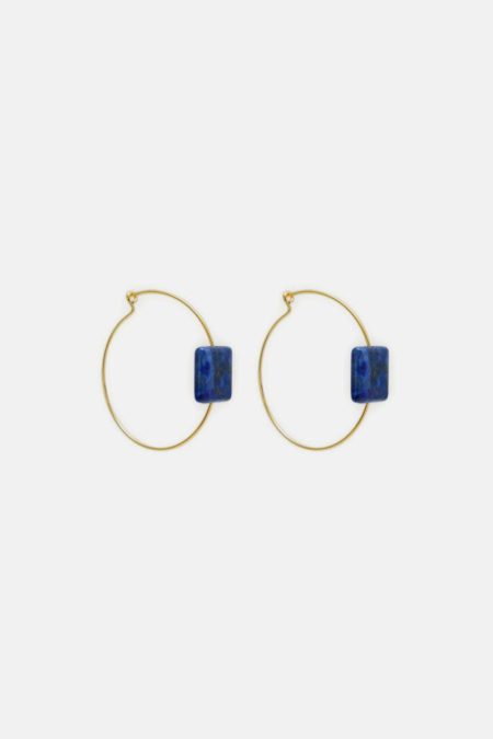 Cubo Hoop Earrings Purificacion Garci Women Blue Earrings