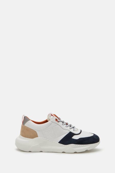 Cubo Leather Suede Sneakers Sneakers White/Multicolor Men Purificacion Garci