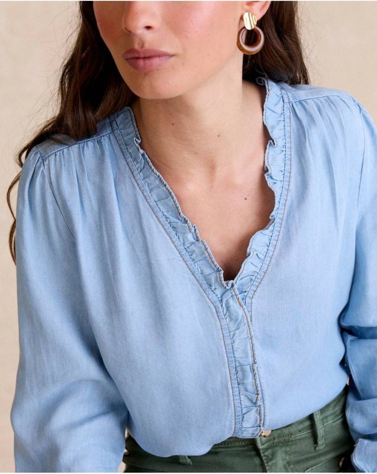 Denim Beatriz Blouse Blouses And Shirts Denim Polín Et Moi Women - Image 3