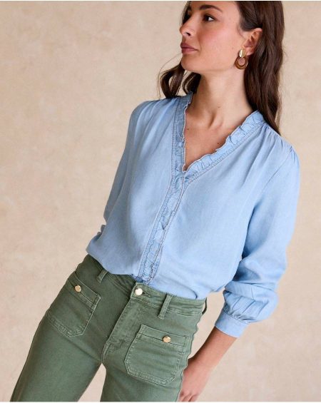 Denim Beatriz Blouse Blouses And Shirts Denim Polín Et Moi Women