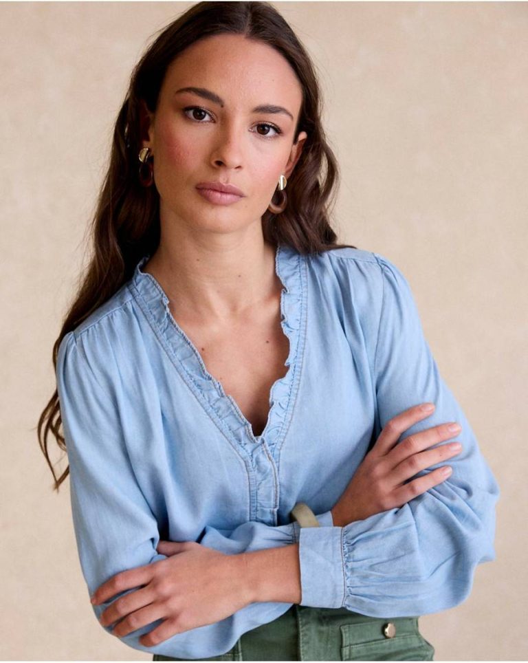 Denim Beatriz Blouse Blouses And Shirts Denim Polín Et Moi Women - Image 5