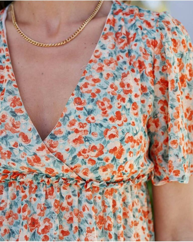 Dress Flowers Candela Dresses Denim Polín Et Moi Women - Image 3