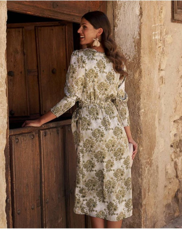 Dress Flowers Moran Polín Et Moi Women Olive Dresses - Image 3