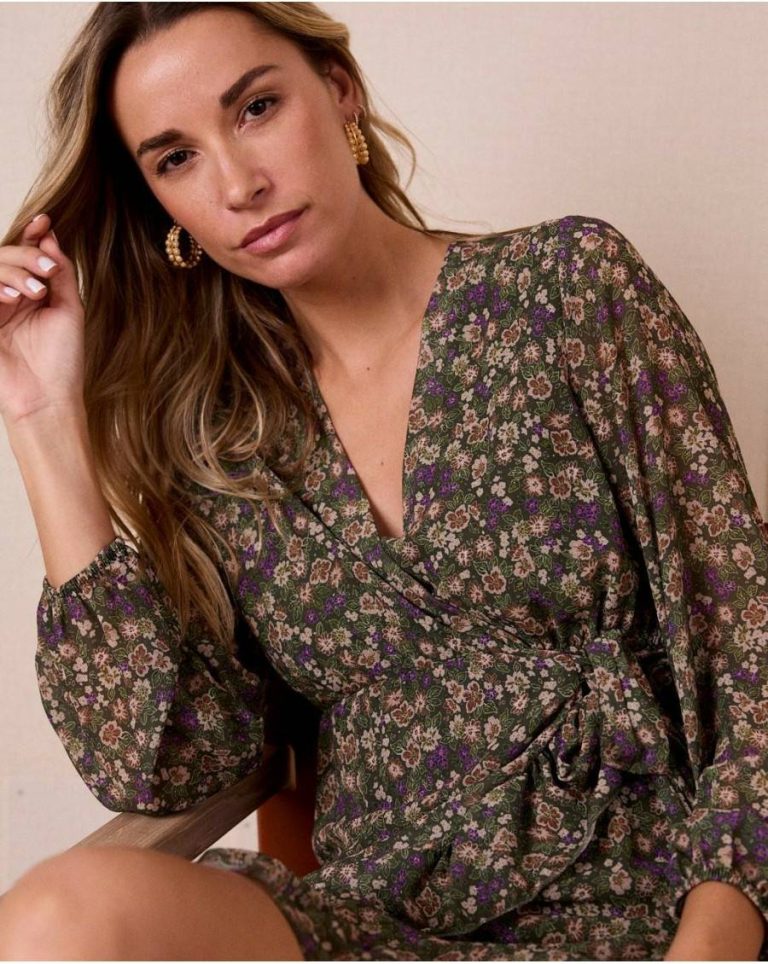 Dresses Carnation Flowers Dress Polín Et Moi Women Green Forest - Image 5