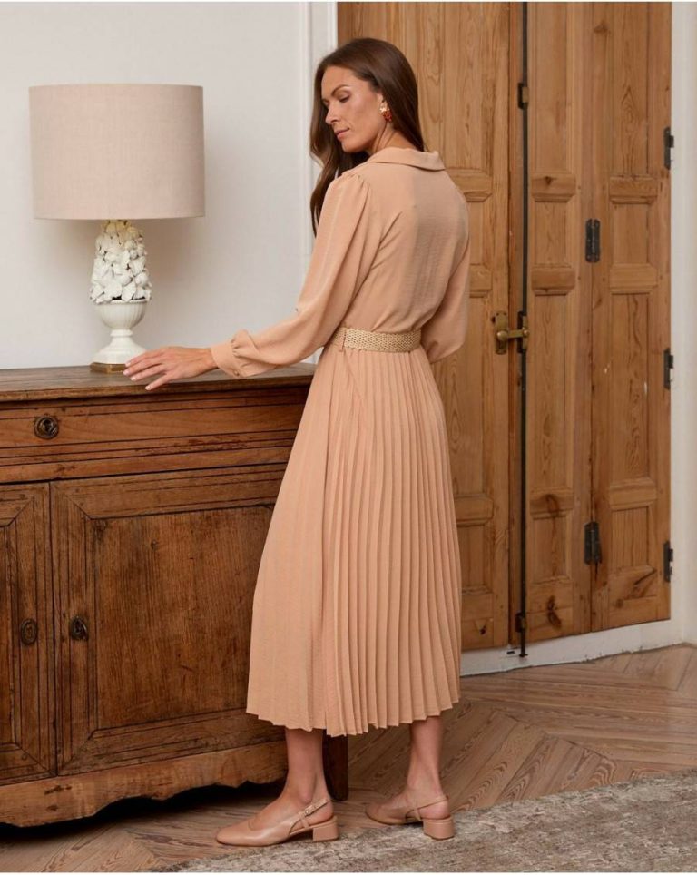 Dresses Polín Et Moi Women Mindy Pleated Dress Makeup - Image 5