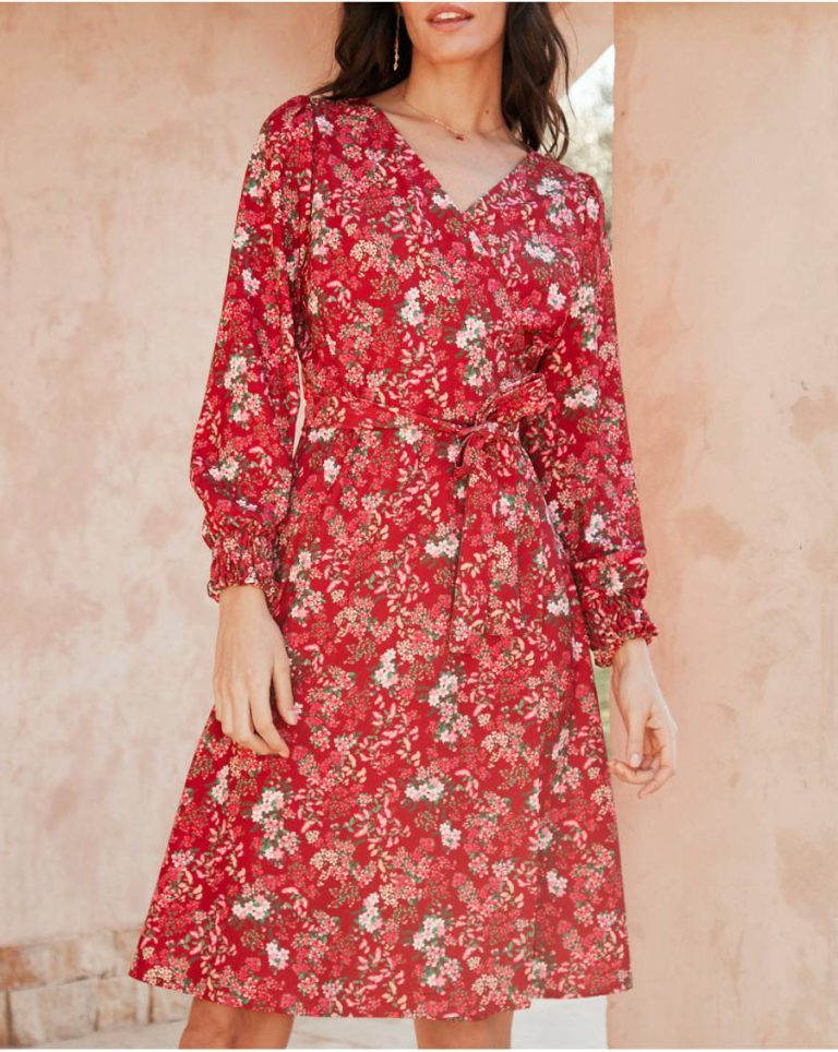 Dresses Red Women Aida Knot Dress Polín Et Moi - Image 4
