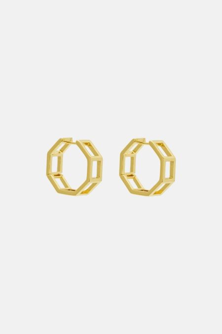 Earrings Octagon Earrings Women Gold Purificacion Garci