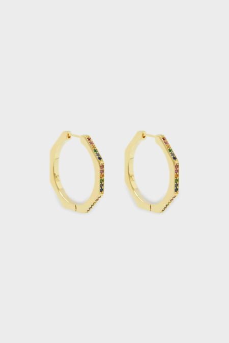 Earrings Purificacion Garci Octagon Earrings Gold/Multicolor Women