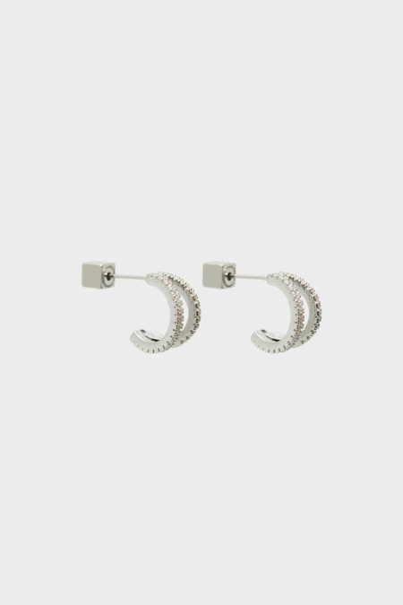 Earrings Purificacion Garci Silver Radiant Hoop Earrings Women