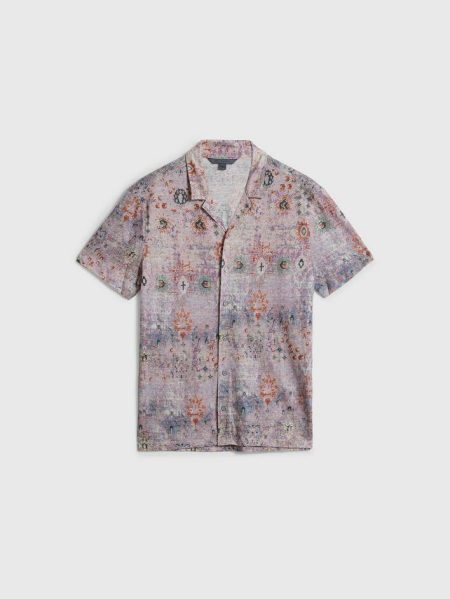 Espino Camp Shirt John Varvatos Lavender Shirts Men
