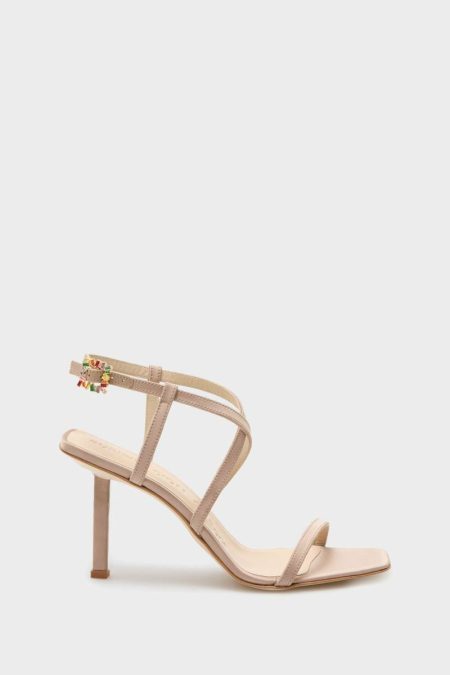 Evening Nude Rectangles Satin 80 Sandals Purificacion Garci Women