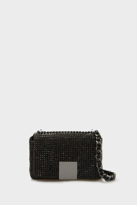 Evening Purificacion Garci Women Homenaje Acolchado Crossbody Bag Black
