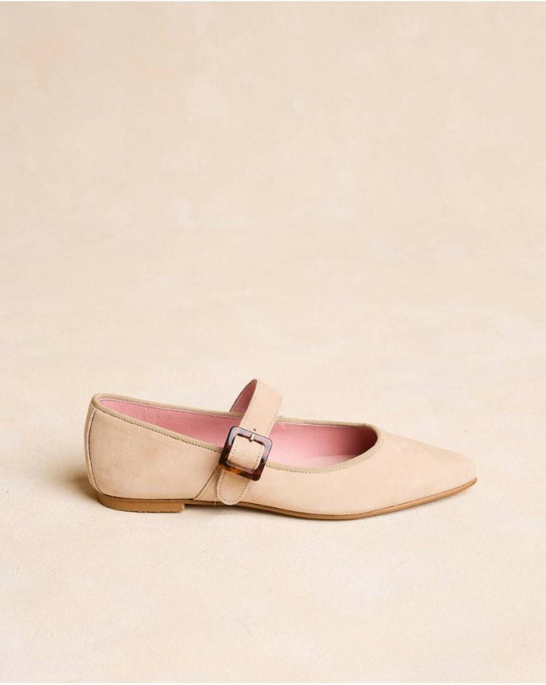 Flats Mercedita Toe Cap Berenice Sand Women Polín Et Moi - Image 3