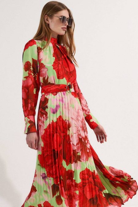Floral Women Karen Millen Midi Dresses Floral Woven Midi Dress