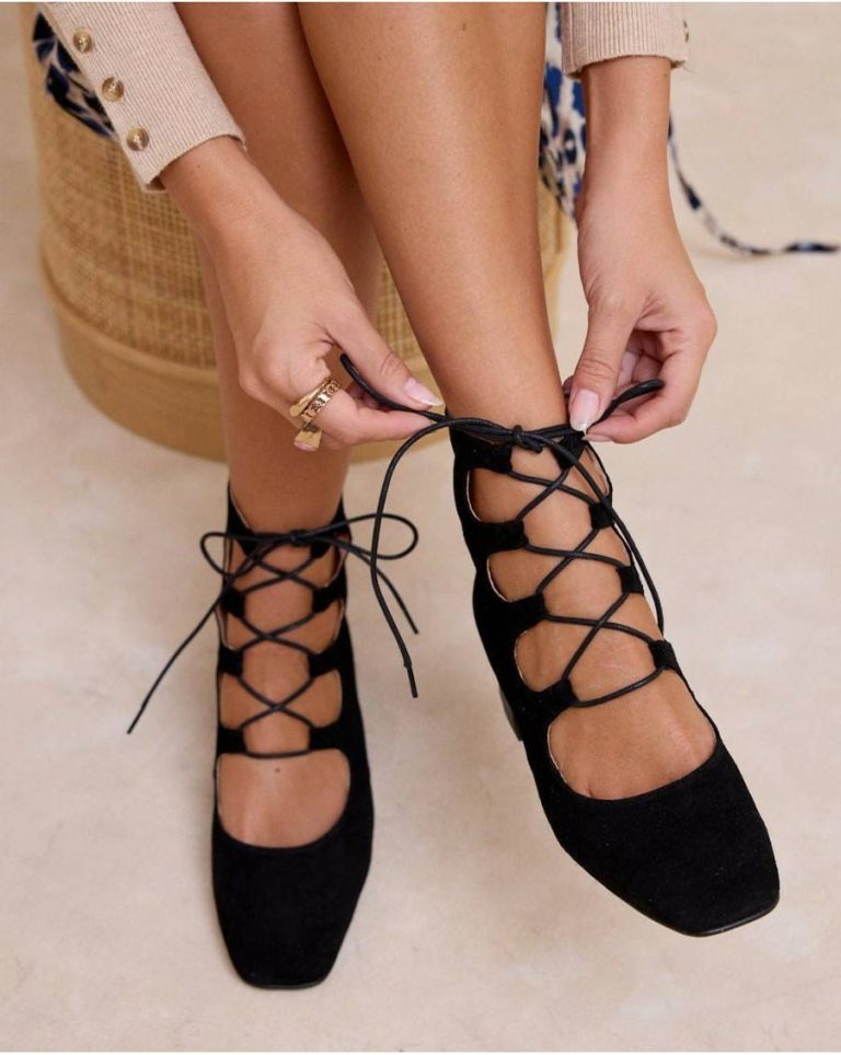 Footwear Gulina Lace-Up Ankle Boots Women Black Polín Et Moi - Image 2