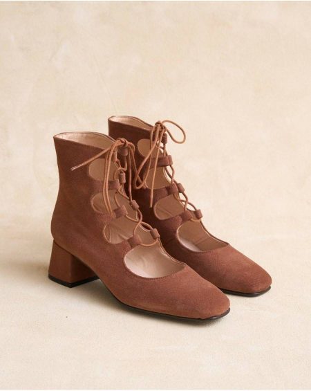 Footwear Makeup Galena Lace-Up Ankle Boots Polín Et Moi Women