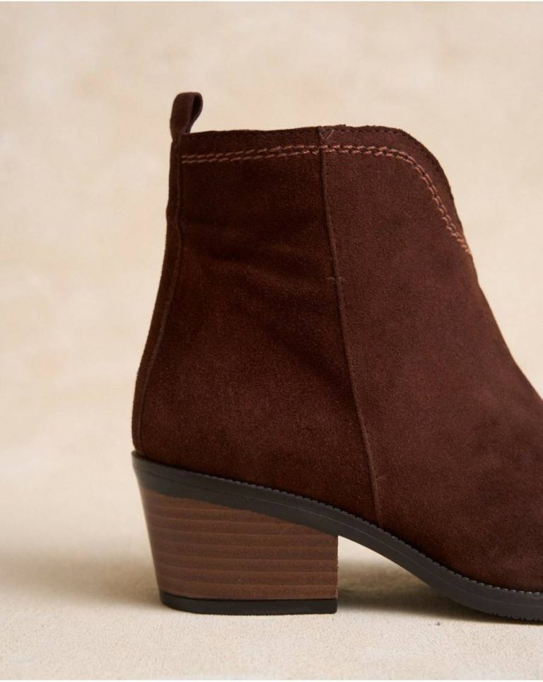 Footwear Polín Et Moi Women Ankle Boots Somira Heel Brown - Image 3