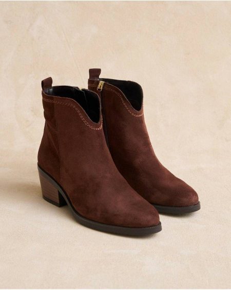 Footwear Polín Et Moi Women Ankle Boots Somira Heel Brown