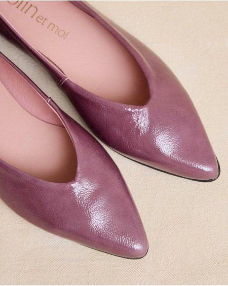 Footwear Women Polín Et Moi Lilac Ballet Flats Toe Cap Serina