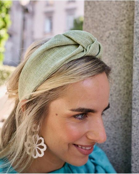 Gadea Knot Headband Apple Green Other Polín Et Moi Women
