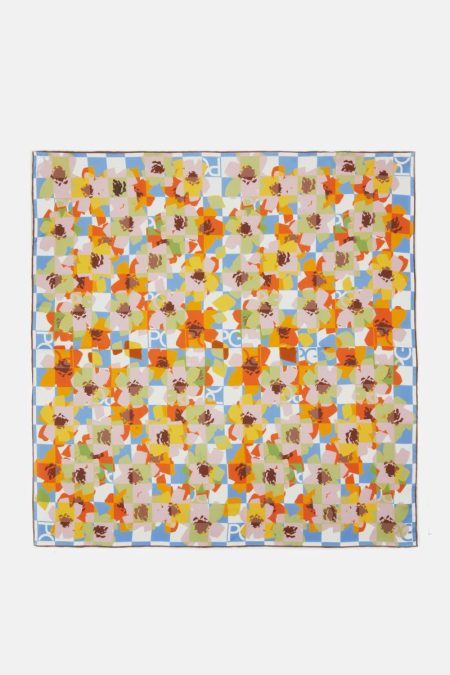 Gambito 90 Silk Scarf Women Purificacion Garci Scarves Sky Blue