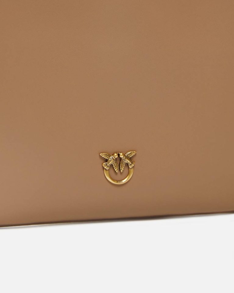 Ginger Biscuit-Antique Gold Crossbody Bags Pinko Classic Flat Love Bag Simply - Image 3