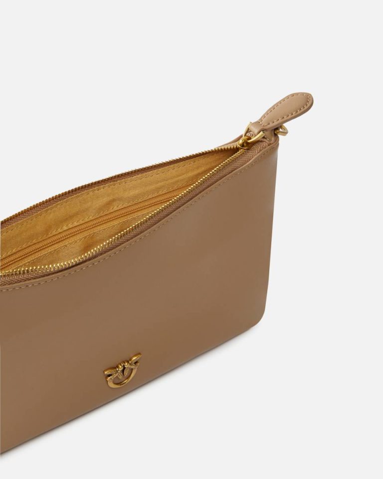 Ginger Biscuit-Antique Gold Crossbody Bags Pinko Classic Flat Love Bag Simply - Image 4