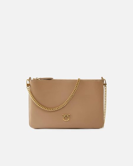 Ginger Biscuit-Antique Gold Crossbody Bags Pinko Classic Flat Love Bag Simply