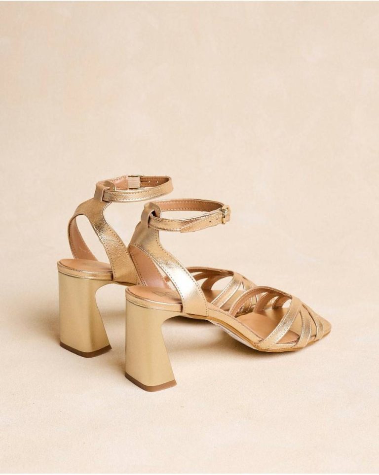 Gold Aliss Heeled Sandal Polín Et Moi Women Sandals - Image 2