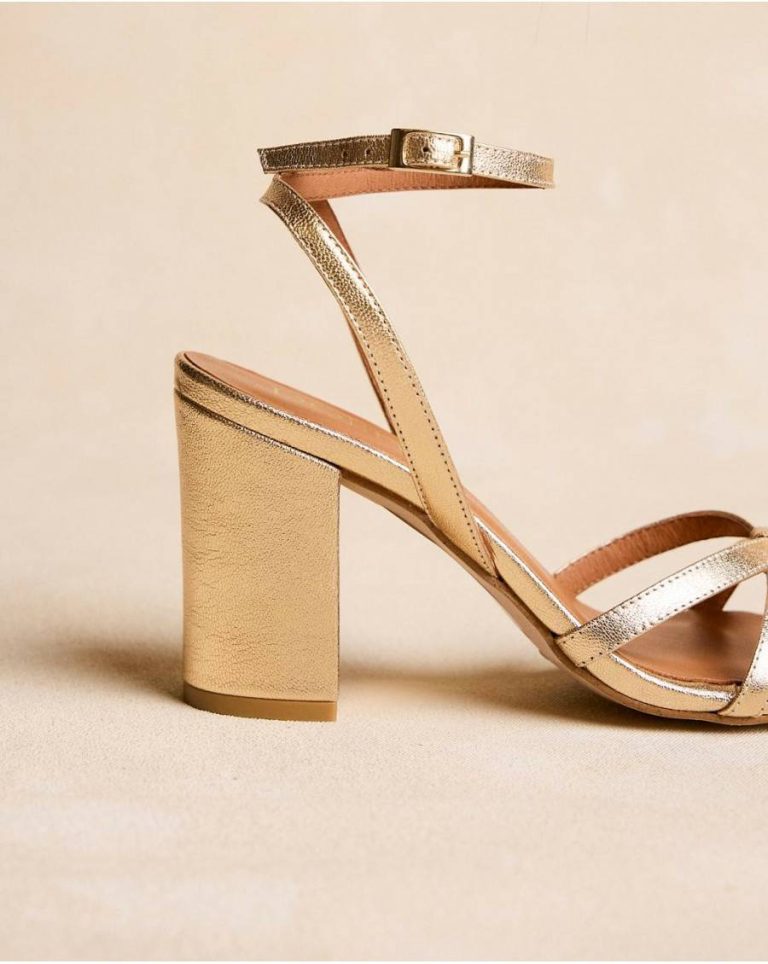 Gold Clio Strappy Sandal Women Sandals Polín Et Moi - Image 4