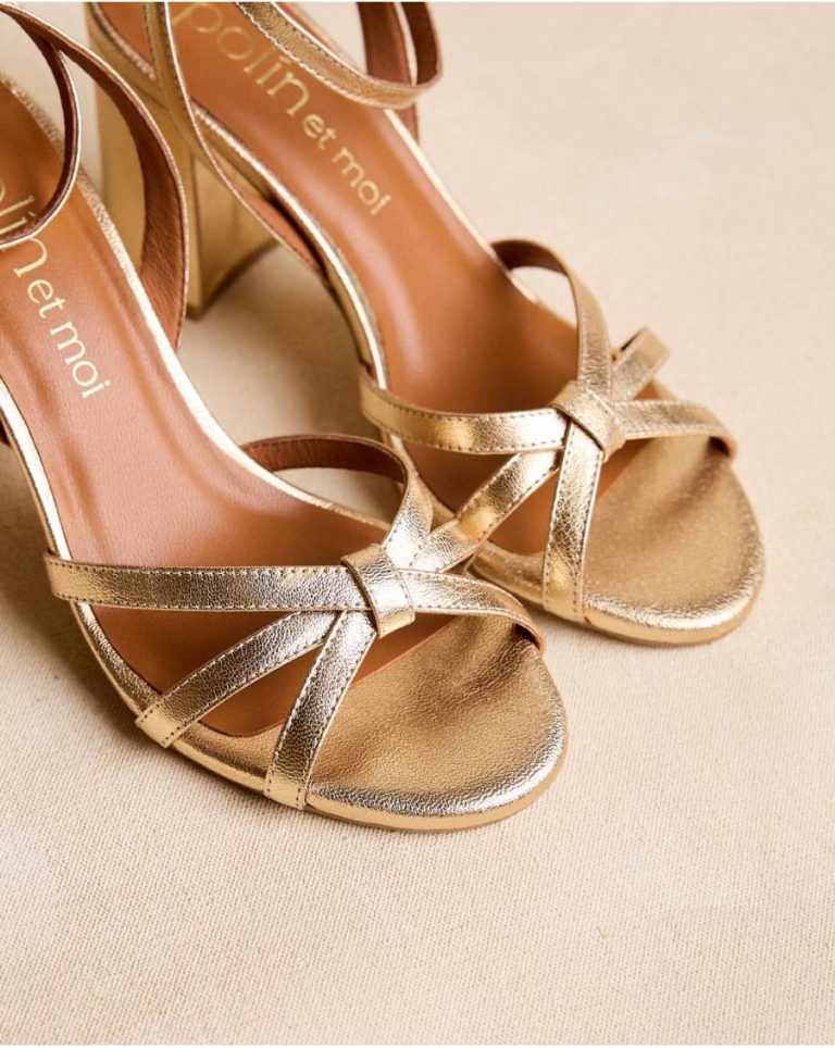 Gold Clio Strappy Sandal Women Sandals Polín Et Moi - Image 5