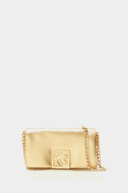 Gold Homenaje Acolchado Clutch Purificacion Garci Evening Women