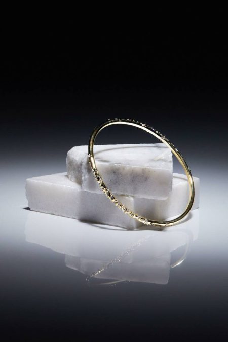 Gold Jewelry Women Karen Millen Hand Set European Crystal Sprinkle Bangle